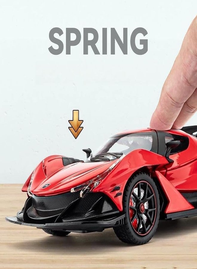 Arthasya Model 1:24 Apollo IE Model Alloy Metal Pull Back Die-cast Car Openable Doors with Sound and Light Vehicle Car Toy for Kids - Multicolor - Image 5